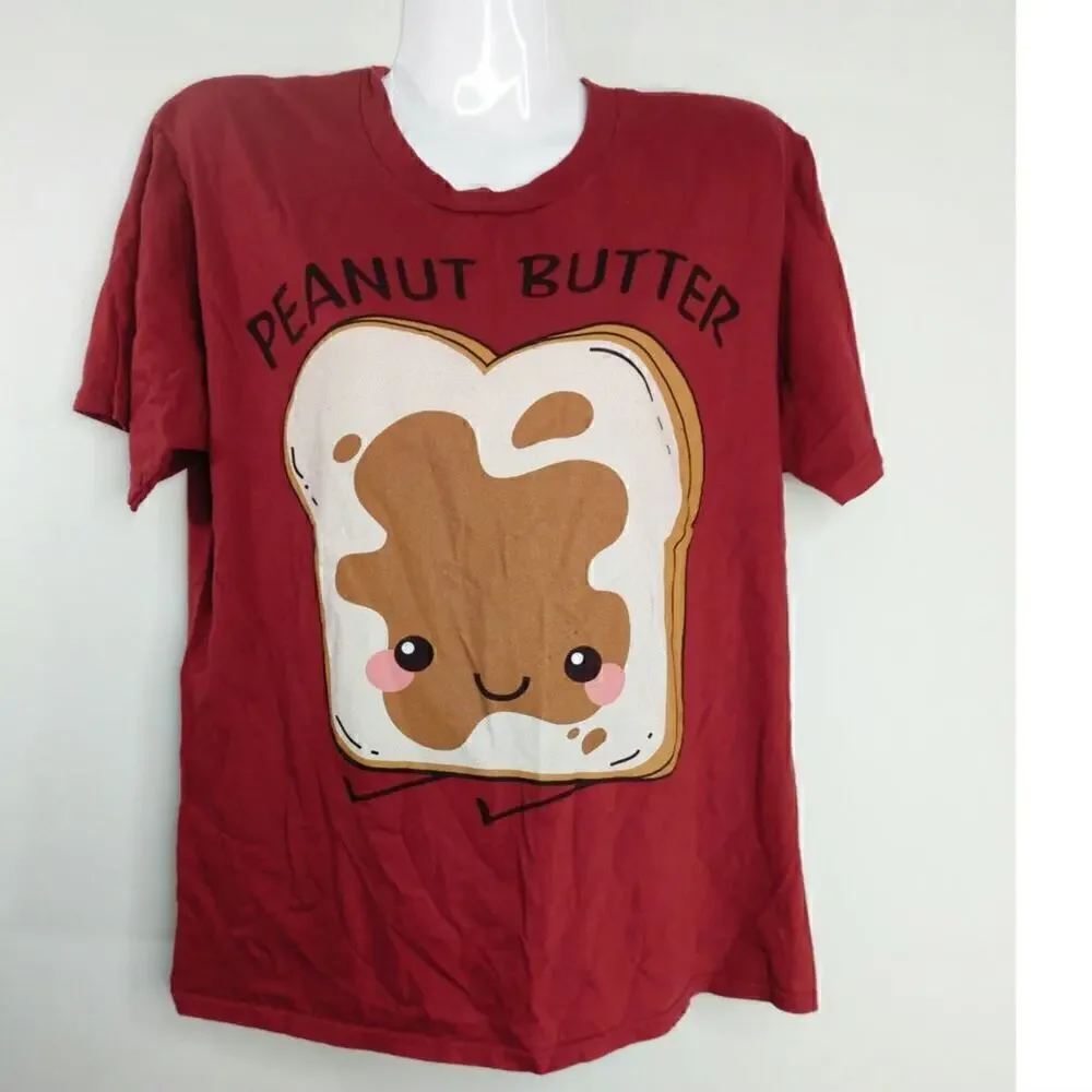 Peanut‎ Butter Cotton Red T shirt Mediim